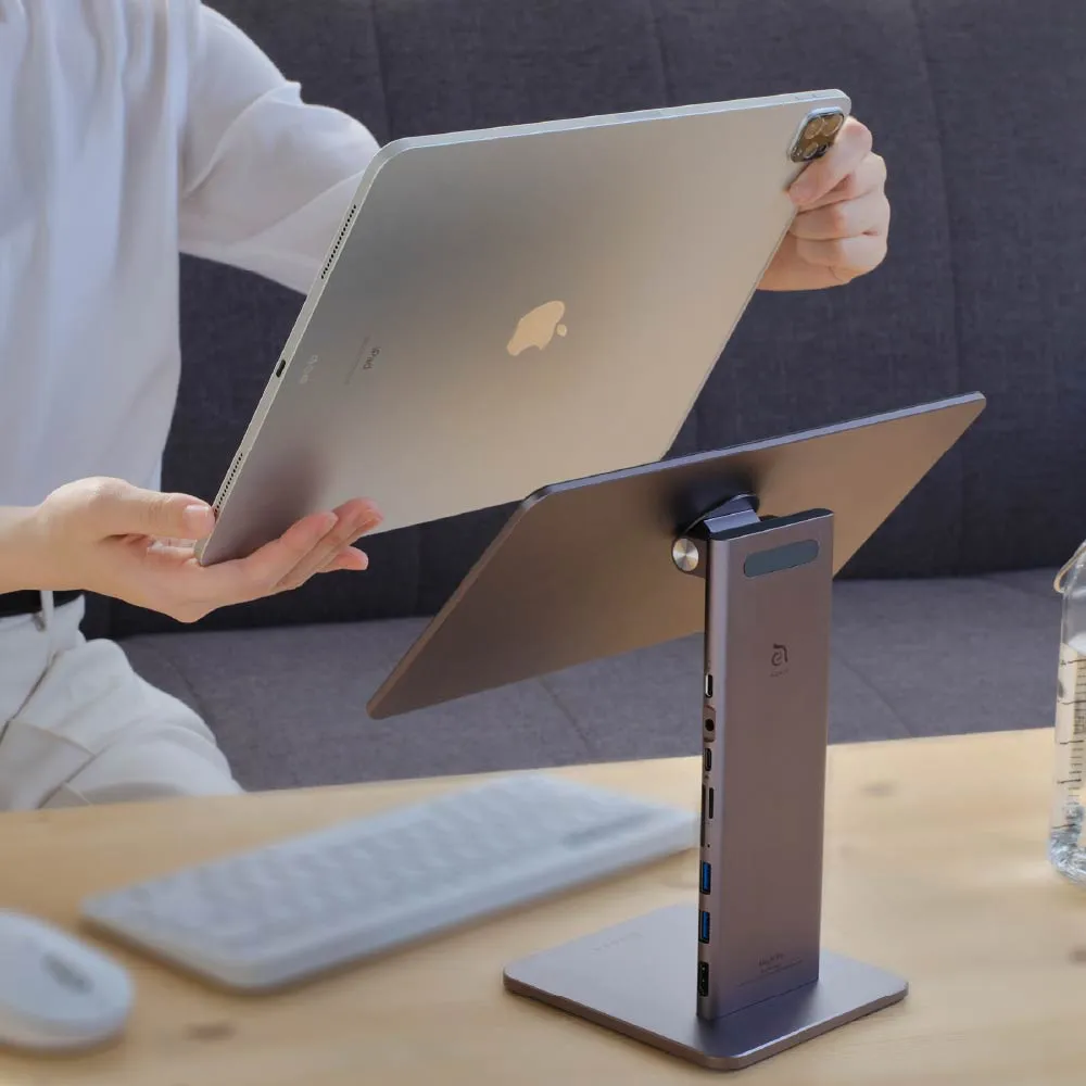 Mag M Pro Magnetic 8-in-1 iPad Stand Hub   PeAk II Ultra HD 4K 60Hz HDMI Cable (2M)